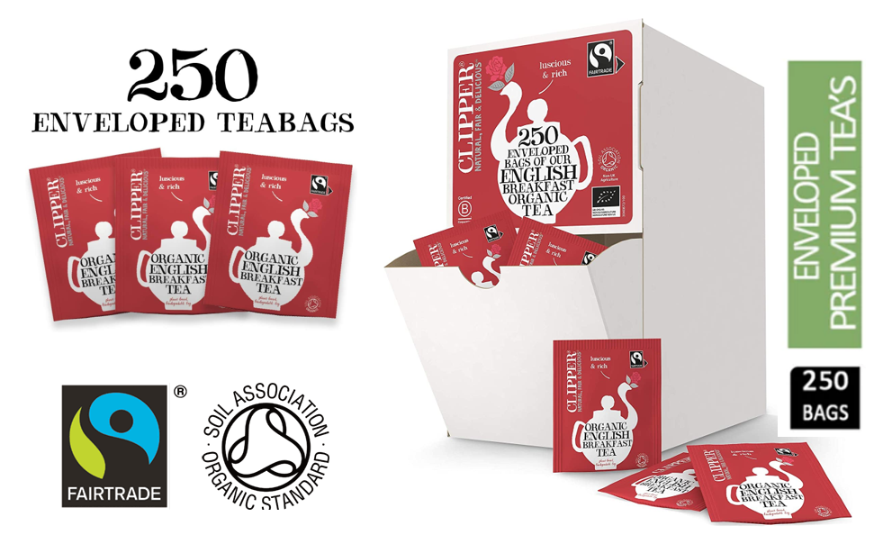 Clipper Fairtrade Organic Speciality English Breakfast 250 Envelopes