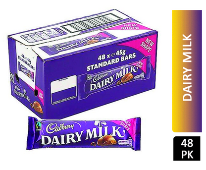 Cadbury Dairy Milk Pack 48's - NWT FM SOLUTIONS - YOUR CATERING WHOLESALER