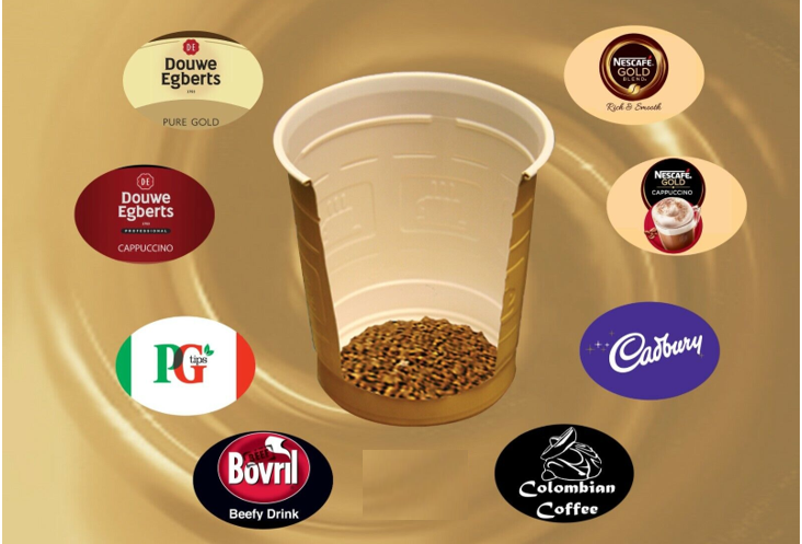 In-Cup Gold Blend White Decaf 25s 73mm Plastic Cups