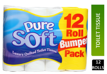 Pure Soft White Toilet Rolls 12 Pack