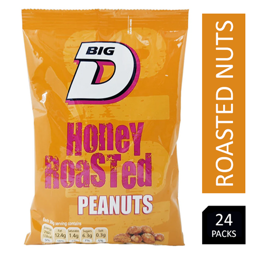 Big D Honey Roasted Peanuts 24 x 160g - NWT FM SOLUTIONS - YOUR CATERING WHOLESALER