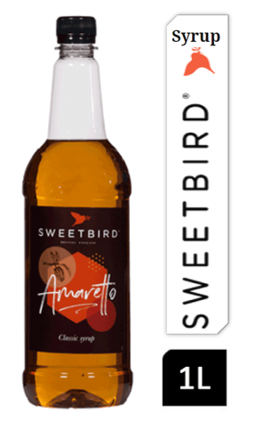 Sweetbird Amaretto Coffee Syrup 1litre (Plastic) - NWT FM SOLUTIONS - YOUR CATERING WHOLESALER