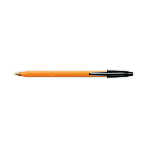 Bic Orange Barrel Original Fine Tip Ballpoint Black Pens 20's