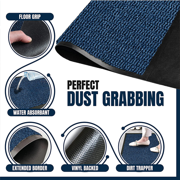 Fixtures Barrier Floor Mat 40cm x 60cm Blue