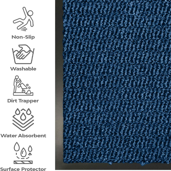 Fixtures Barrier Floor Mat 40cm x 60cm Blue