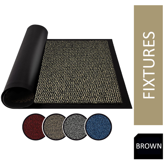 Fixtures Barrier Floor Mat 120cm x 180cm Brown - NWT FM SOLUTIONS - YOUR CATERING WHOLESALER