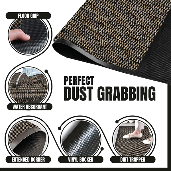 Fixtures Barrier Floor Mat 80cm x 160cm Brown