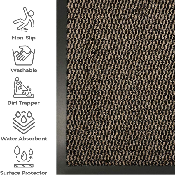 Fixtures Barrier Floor Mat 40cm x 60cm Brown