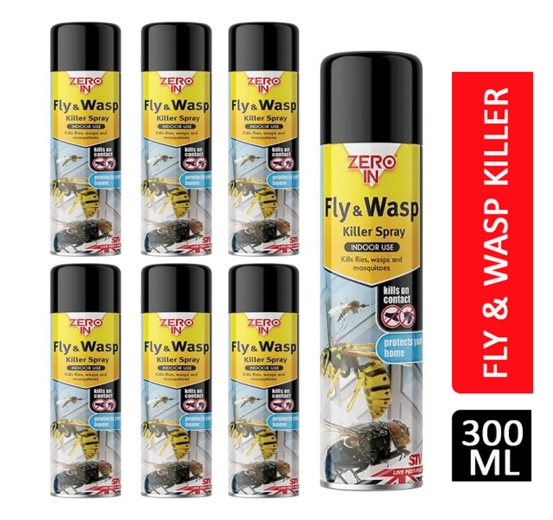 Zero-in Total Fly & Wasp Killer Spray 300ml - NWT FM SOLUTIONS - YOUR CATERING WHOLESALER