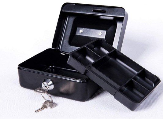 Cathedral Black 6inch Cash Box - NWT FM SOLUTIONS - YOUR CATERING WHOLESALER