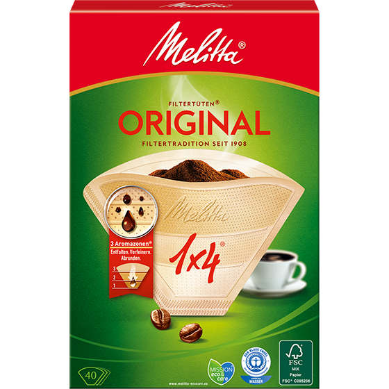 Melitta Original Size 1x4 Filter Papers 40's - NWT FM SOLUTIONS - YOUR CATERING WHOLESALER