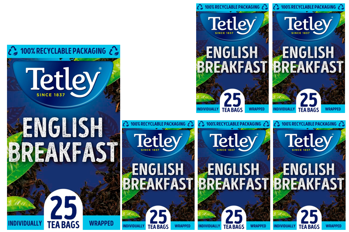 Tetley English Breakfast Envelopes 25's