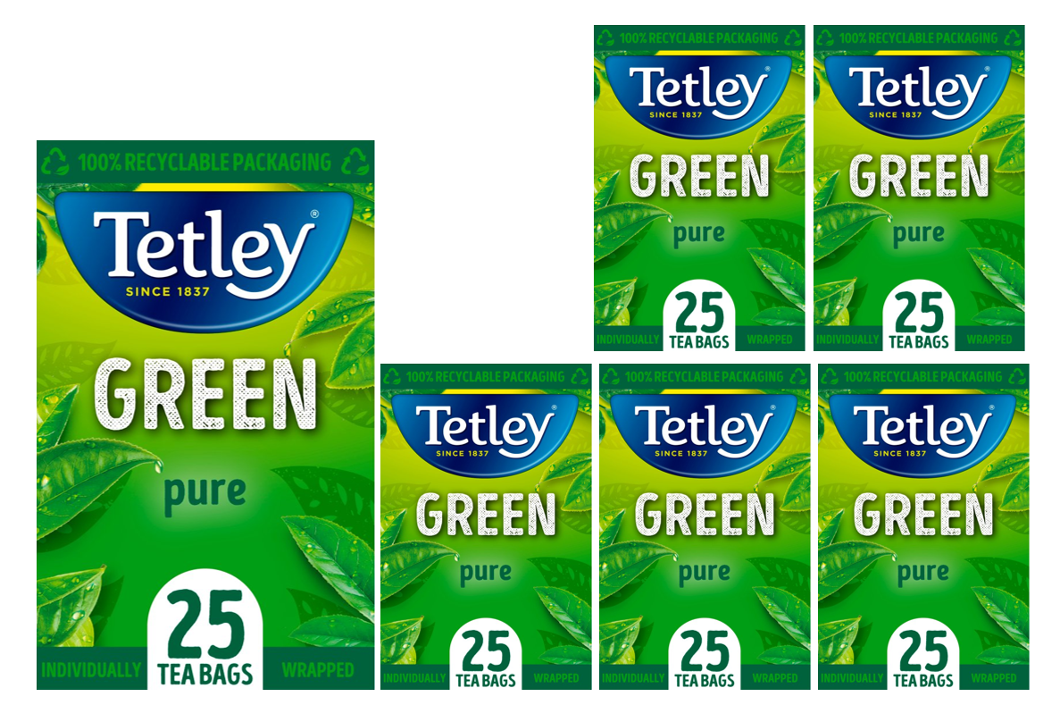 Tetley Green Tea Envelopes 25's