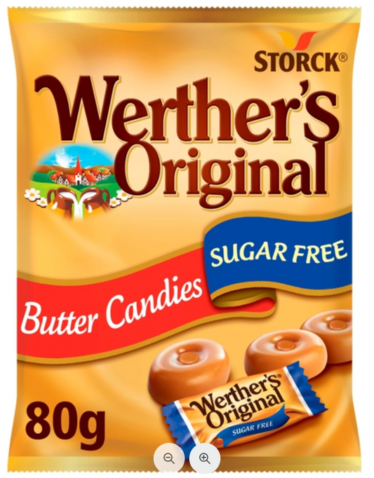 Werther's Original Sugar Free Butter Candies 80g - NWT FM SOLUTIONS - YOUR CATERING WHOLESALER