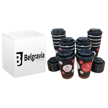 Belgravia 16oz Triple Walled Red Tea & Coffee Ripple Cups 25's