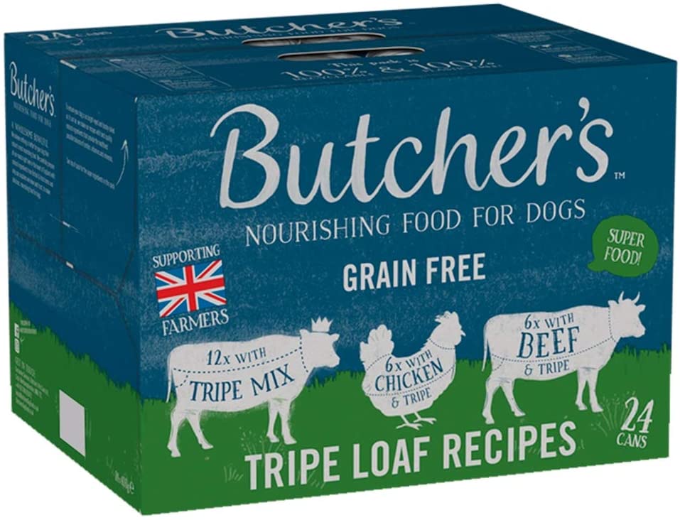 Butcher's Tripe Loaf Recipes Dog Food Tins 6x400g