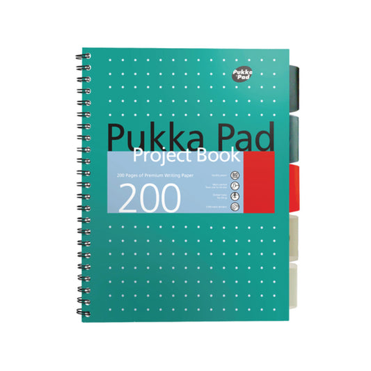 Pukka Pads Metalic Green B5 Project Book - NWT FM SOLUTIONS - YOUR CATERING WHOLESALER