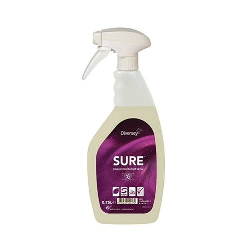 SURE By Diversey Cleaner Disinfectant Spray 750ml - NWT FM SOLUTIONS - YOUR CATERING WHOLESALER