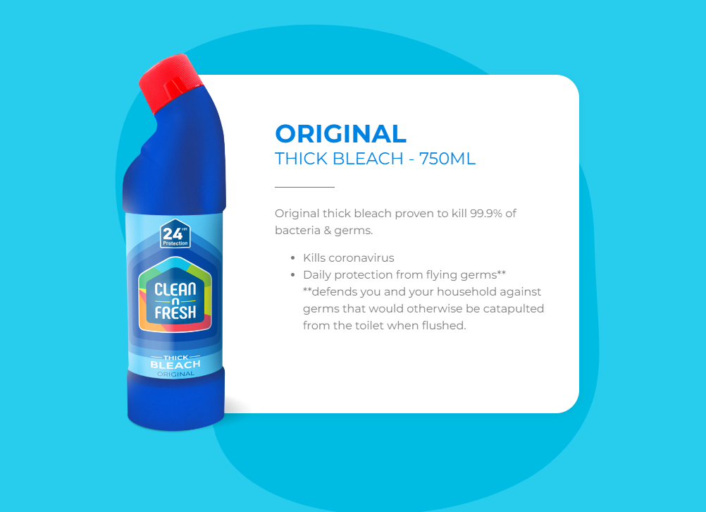Clean And Fresh Bleach Blue 750ml