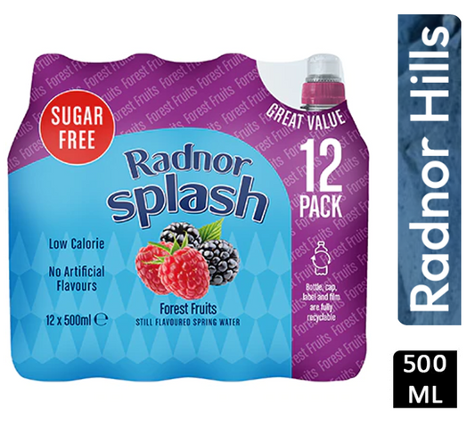 Radnor Splash Sugar Free Forest Fruits 12x500ml - NWT FM SOLUTIONS - YOUR CATERING WHOLESALER