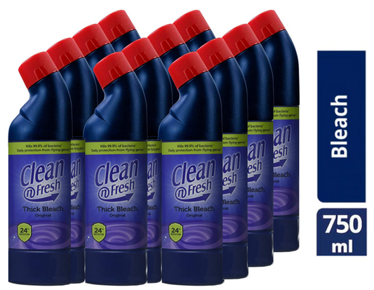 Clean And Fresh Bleach Blue 750ml - NWT FM SOLUTIONS - YOUR CATERING WHOLESALER