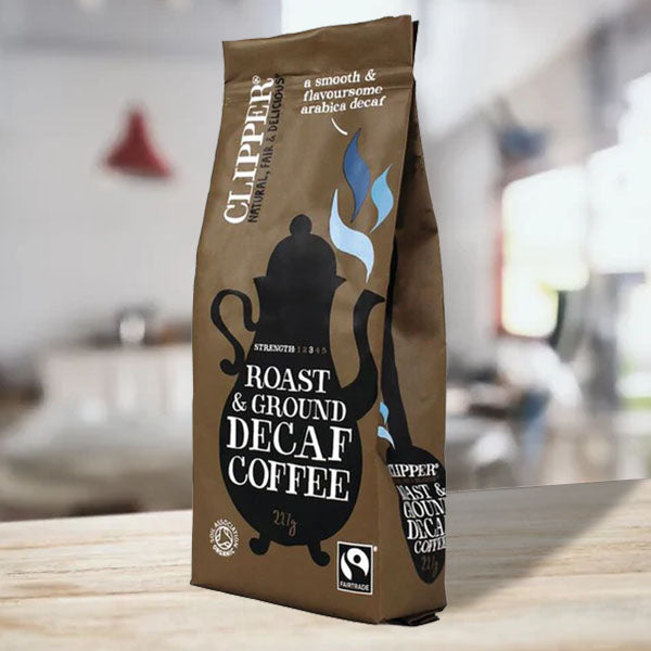 Clipper Fairtrade Organic Decaffeinated Coffee 227g - NWT FM SOLUTIONS - YOUR CATERING WHOLESALER