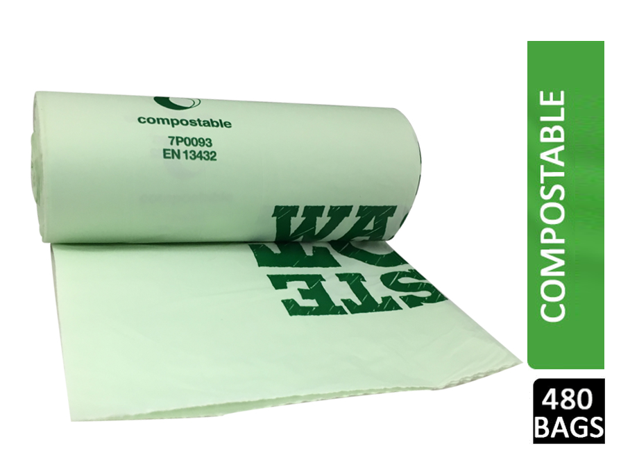 Compostable Biodegradable Food Waste Bin Liner 10 Litre Pack 24's