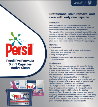 Persil Pro Formula 3in1 Active Clean Capsules 32's