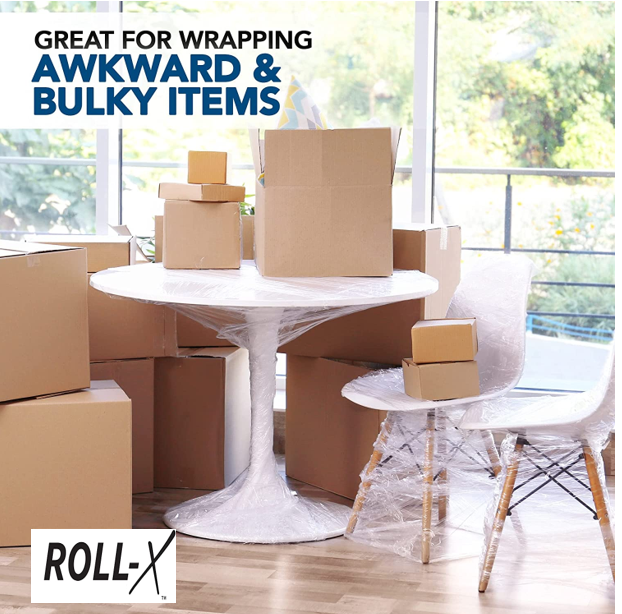 Roll-X Clear Hand Stretch Film Pallet Wrap XL {400mm x 300m}