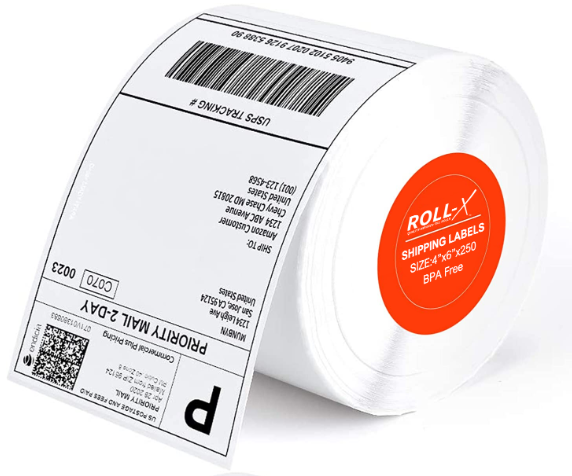 Roll-X Universal UPS Shipping Labels 6x4inch 250 Per Roll - NWT FM SOLUTIONS - YOUR CATERING WHOLESALER