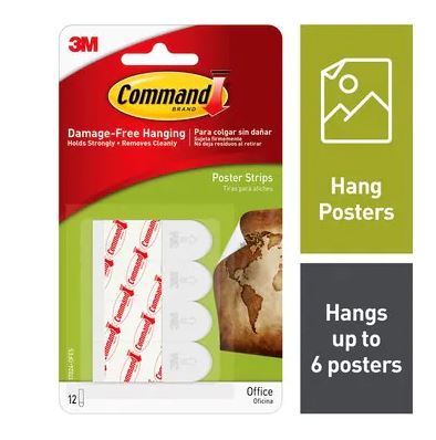 Command 17024 Poster Strips Pack 12's - NWT FM SOLUTIONS - YOUR CATERING WHOLESALER