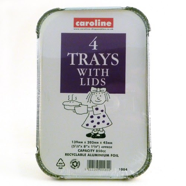 Caroline Foil Tray & Lid 30oz Pack 4's - NWT FM SOLUTIONS - YOUR CATERING WHOLESALER