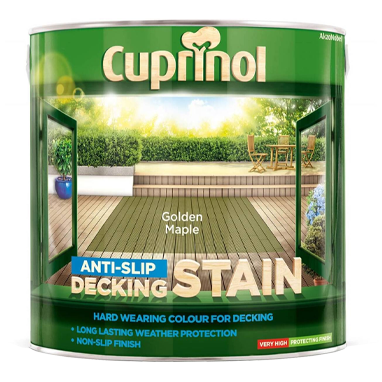 Cuprinol Anti-Slip Decking Stain GOLDEN MAPLE 2.5 Litre - NWT FM SOLUTIONS - YOUR CATERING WHOLESALER