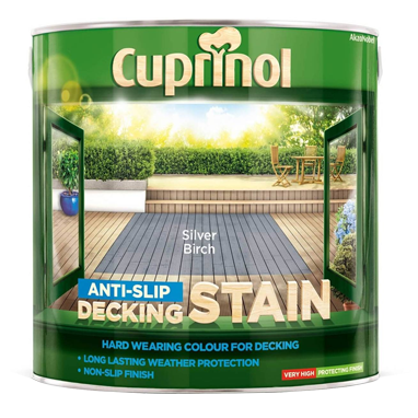 Cuprinol Anti-Slip Decking Stain SILVER BIRCH 2.5 Litre - NWT FM SOLUTIONS - YOUR CATERING WHOLESALER
