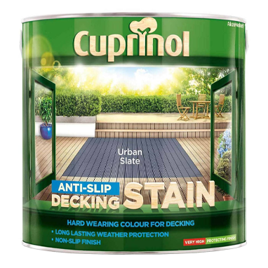 Cuprinol Anti-Slip Decking Stain URBAN SLATE 2.5 Litre - NWT FM SOLUTIONS - YOUR CATERING WHOLESALER