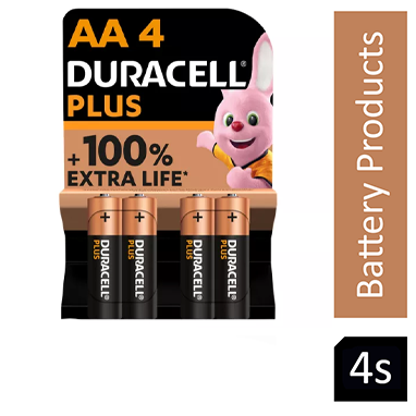 Duracell AA Plus Battery Pack 4's  - NWT FM SOLUTIONS - YOUR CATERING WHOLESALER