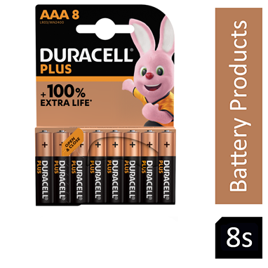 Duracell Plus Power Battery AAA Pack 8's - NWT FM SOLUTIONS - YOUR CATERING WHOLESALER
