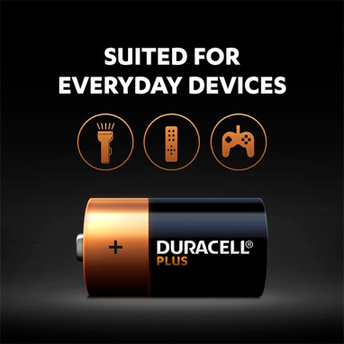 Duracell C Size Plus Power Battery Pack 2's