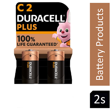 Duracell C Size Plus Power Battery Pack 2's - NWT FM SOLUTIONS - YOUR CATERING WHOLESALER