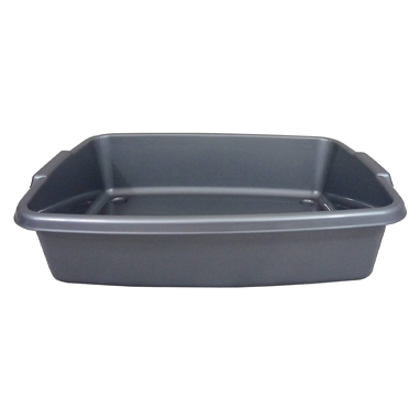 Deluxe Cat Litter Tray Silver 40x30x10cm - NWT FM SOLUTIONS - YOUR CATERING WHOLESALER