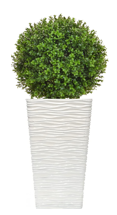 Fixtures Glaze Wave MEDIUM Planter {White} - NWT FM SOLUTIONS - YOUR CATERING WHOLESALER