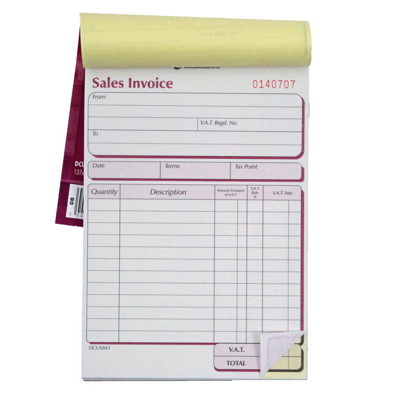 Pukka Sales Invoice 137x203mm Duplicate Book