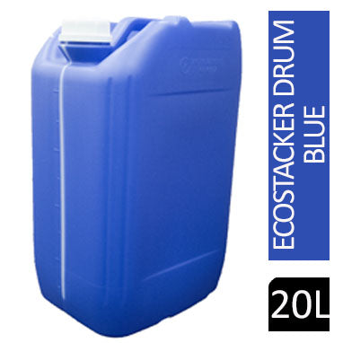 Ecostacker Blue Drum & White Lid 20 Litre - NWT FM SOLUTIONS - YOUR CATERING WHOLESALER