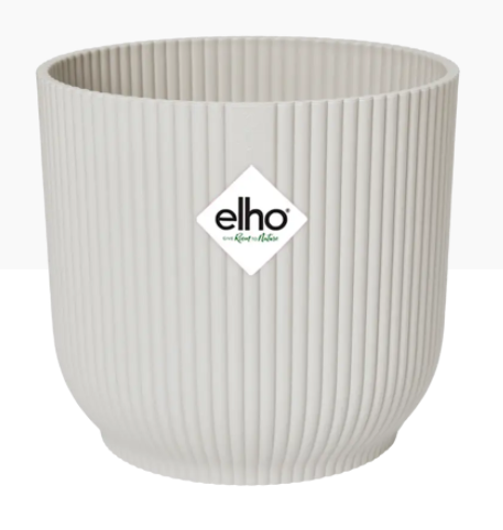 Elho Vibes Fold Round 14cm Display Pot SILKY WHITE - NWT FM SOLUTIONS - YOUR CATERING WHOLESALER