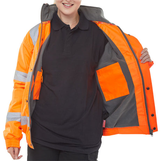 Beeswift High Visibility XXL Orange Jacket - NWT FM SOLUTIONS - YOUR CATERING WHOLESALER