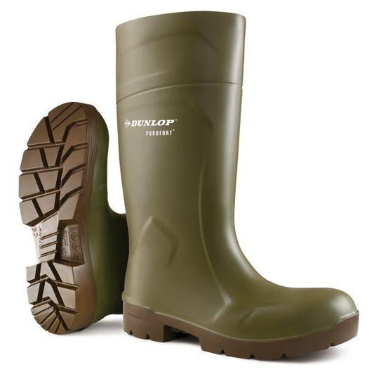 Dunlop Purofort Multigrip Green Size 13 Boots - NWT FM SOLUTIONS - YOUR CATERING WHOLESALER