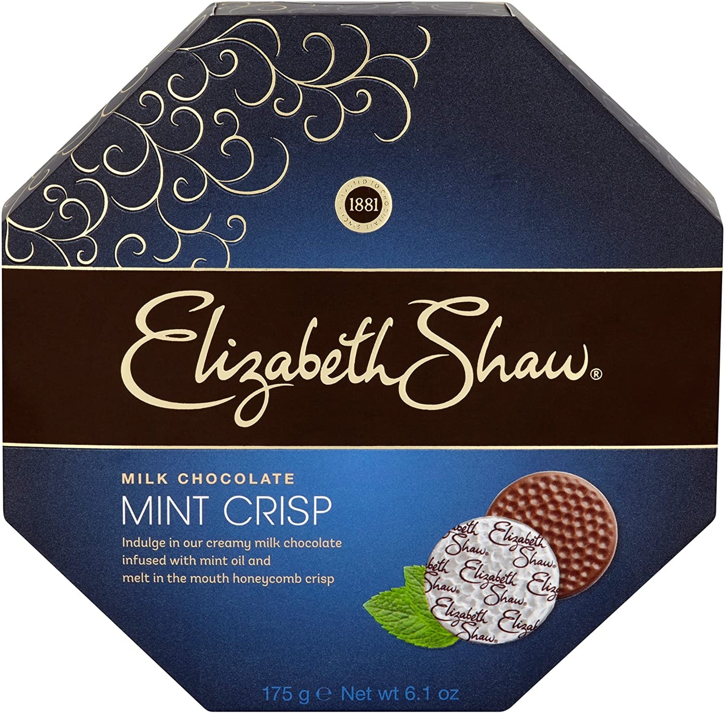 Elizabeth Shaw Milk Chocolate Mint Crisp 26's 175g