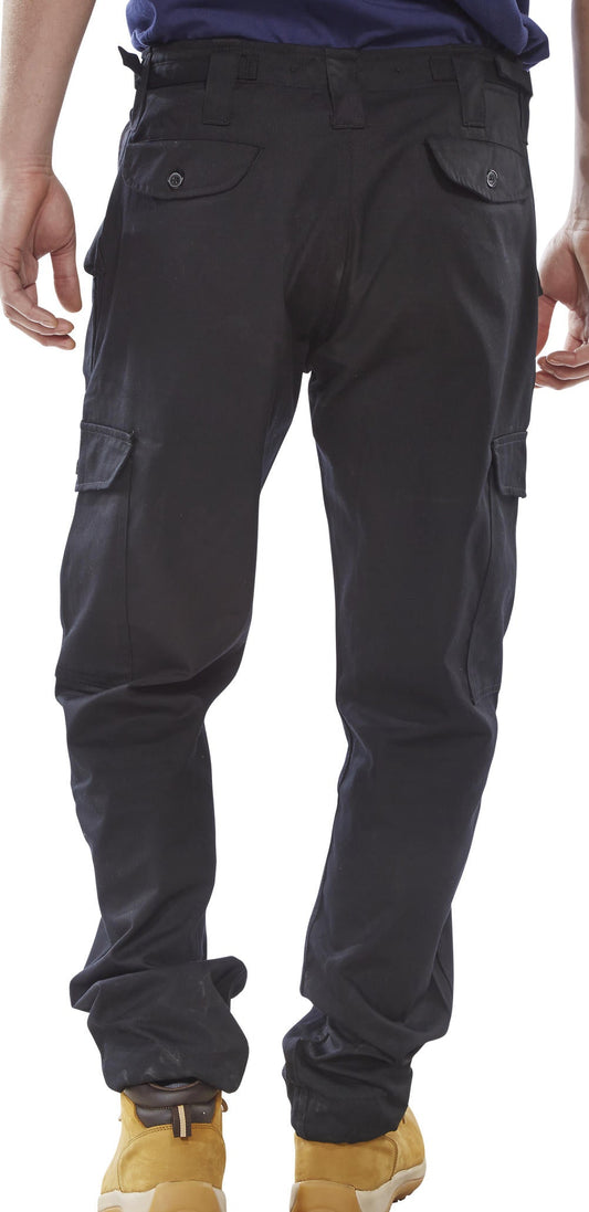 Beeswift Workwear Black 48 Combat Trousers - NWT FM SOLUTIONS - YOUR CATERING WHOLESALER