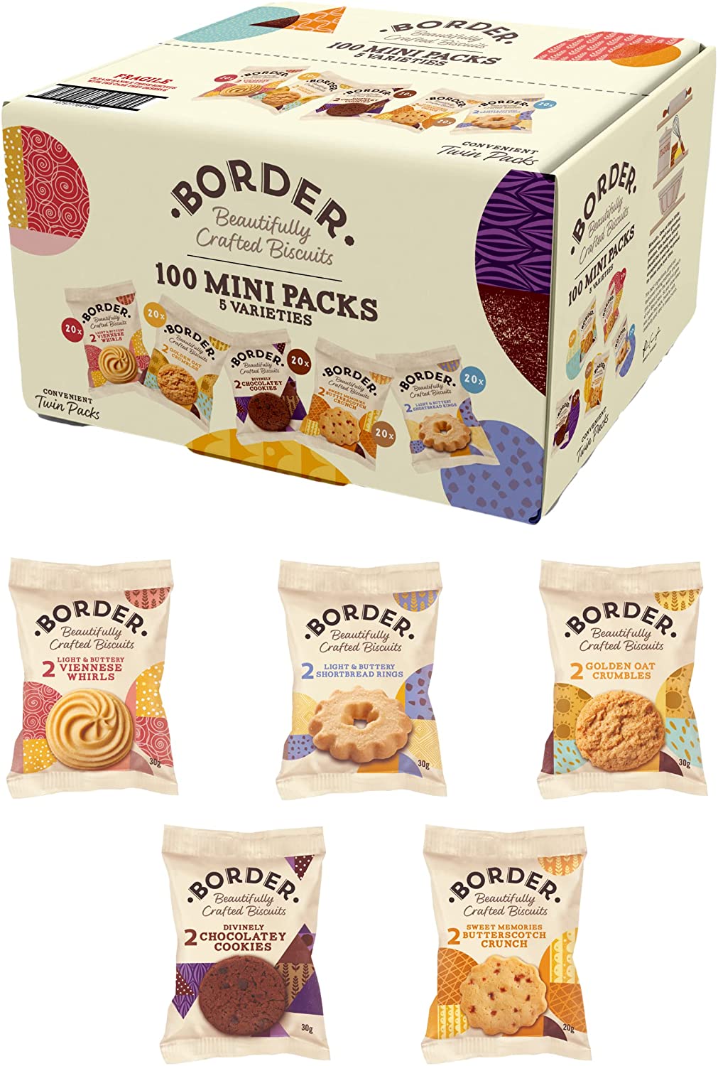 Border Biscuits Twin Pack 5 Variety 100's