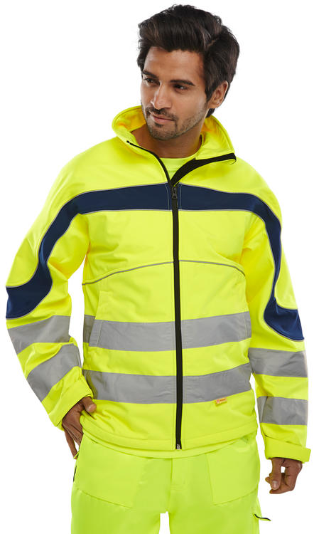 Beeswift Eton Large Yellow Hi-Vis Jacket - NWT FM SOLUTIONS - YOUR CATERING WHOLESALER